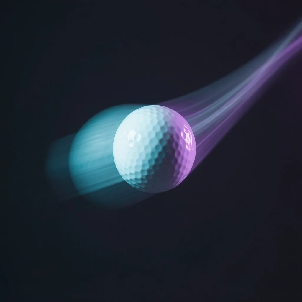 Piłka golfowa w locie — ujęcie wysokoszybne