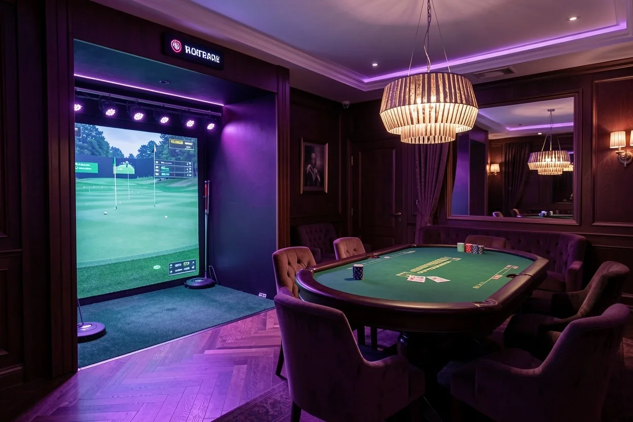 Wnętrze studia Riandil Golf & Poker Lounge w Warszawie
