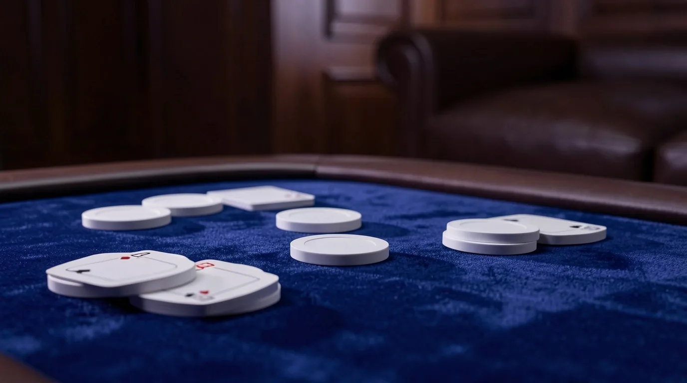 Karty i żetony pokerowe w Poker Lounge Riandil
