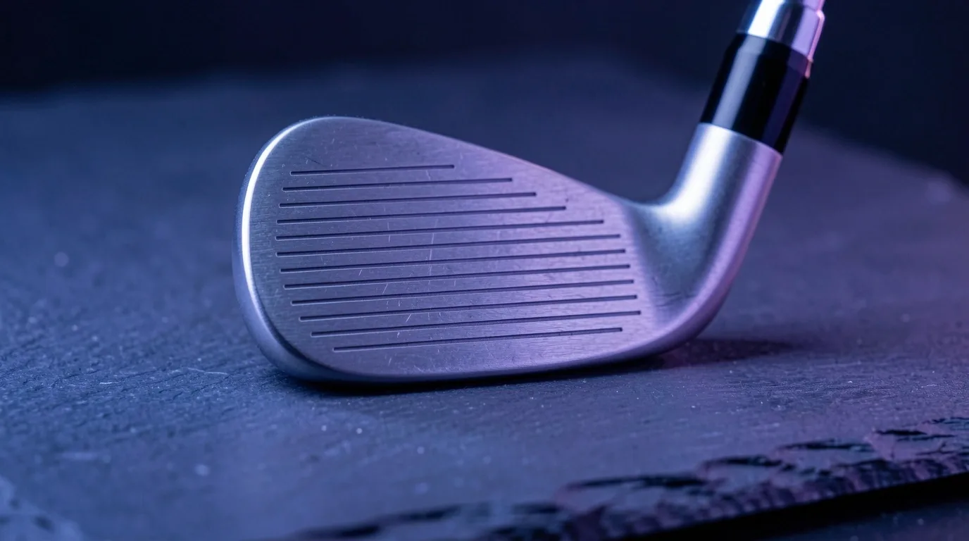Główka kija golfowego typu iron w fotografii studyjnej
